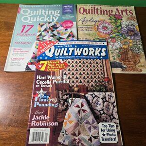 Lot of 3 quilting magazines - Applique, Strip quilts, Nine patch, Snowball
